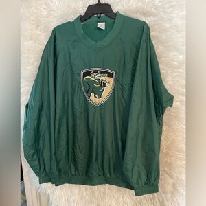 USF Bulls Adidas Men’s V-Neck Pullover Green Windbreaker Jacket. Size Large